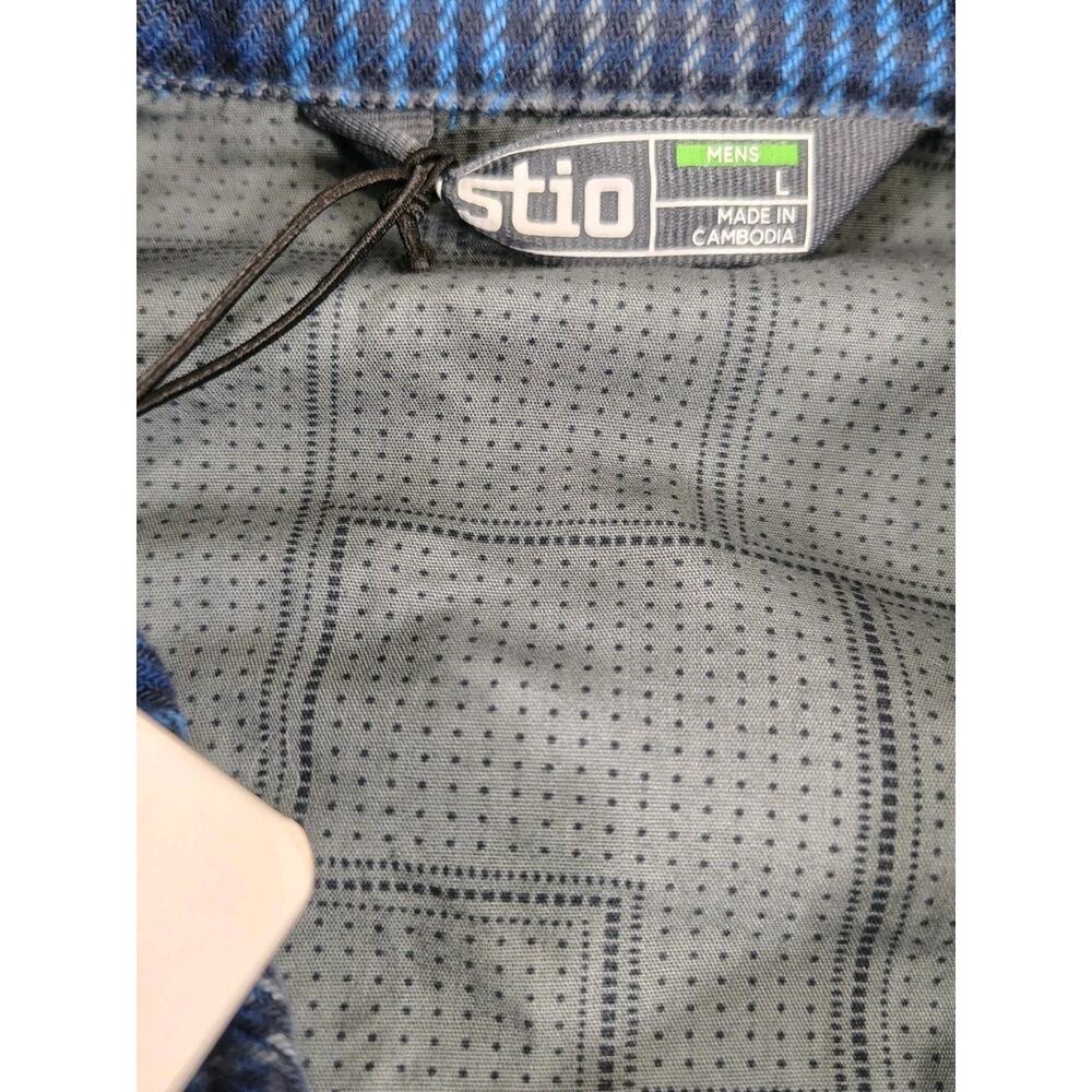 Stio Flannel Jacket Men's L Blue Plaid Heavyweight Outdoor Work Wear Shacket NWT - Picture 8 of 11